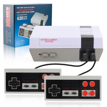 (As show, One size) Video Game Consoles; NES Retro 8 Bit Console Support Double Player; TV Output; Hot Gift For Kids; 620 games