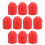 10pcs Billiard Cue Stick protective caps Red 1
