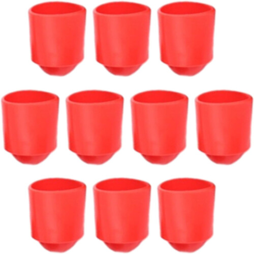 10pcs Billiard Cue Stick protective caps Red 1