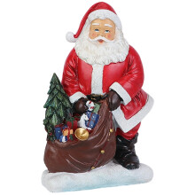 Kerstbeeldje Figuur Decors Hars Kerstmannen-krijg een cadeau