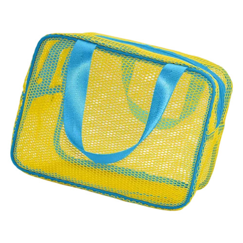 Waterproof Mesh Toted Pouch Breathable Storage For Pool-Yellow