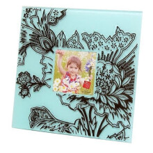 (As show, One size) Velvet Square Frame - Blue
