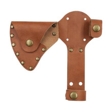 Outdoor tool for the axe, easy to carry blade protection cover, brown  leather