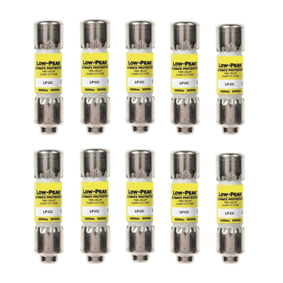 10-Pack Lp-Cc-1/2 Lp-Cc-1/2A Lp-Cc 0.5A 600Vac Time Delay Fuse Compatible With Bussman 9412369512703
