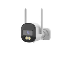 Tuya Outdoor Bullet IP Camera 5MP 2.4 Ghz WiFi 1080P Two Way Talk Motion Detect Siren Alarm IP Cameras with TUYA APP(E/U,5MP Add 64G Card)