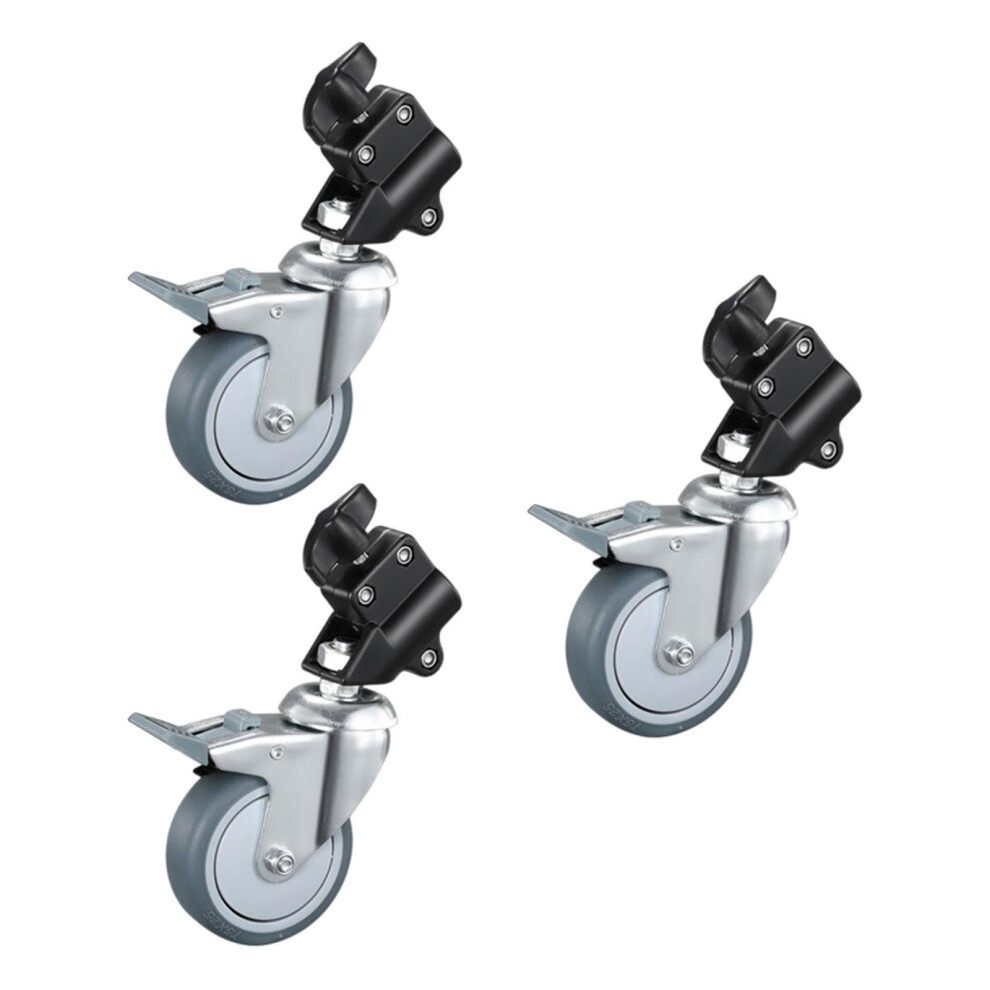 3 Pieces Stand Wheels Professional With Brake Swivel Caster Light 9189345729041