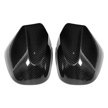 Cubiertas para espejos retrovisores exteriores laterales con elegante diseño de fibra de carbono, resistentes al desgaste y a la intemperie. Espejo