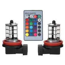 Ampoules LED antibrouillard haute puissance RGB avec télécommande, installation facile et rapide (Plug and Play), longue durée de vie, pour feux