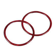 Accesorios para vehículos4Car Interior, Cubierta de altavoz de puerta de fibra de carbono elegante y hermosa con acabado duradero a prueba de polvo