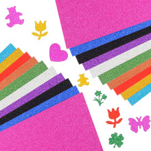 Crafting Odyssey, Glitzerkarton, Funkelndes Papier, Für Kindergärten, Schulen, Zuhause, 20 leuchtende Farben, Hervorragende Glanzqualität, Zwei