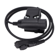 Adaptateur pour casque PTT à bouton-poussoir, fixation par clip sur vêtement ou ceinture, portable, léger et durable, durée de vie de 30 000