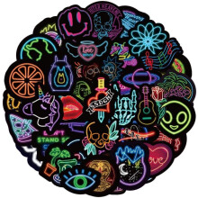 Adesivos estéticos personalizados, adesivos multiuso para personalizar pertences em diversas superfícies, incluindo garrafas de água, skates e