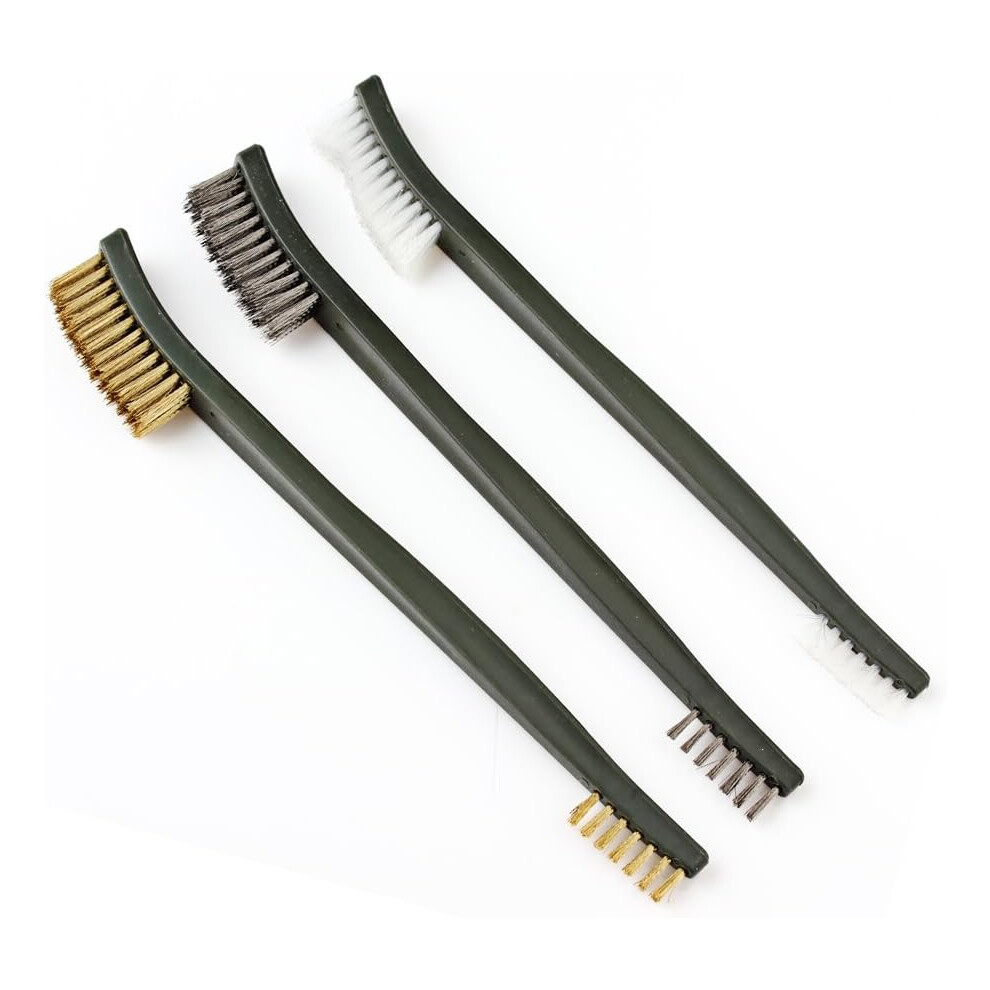 Mini Wire Brush Set For Rust And Paint Removal, Wire Brush Paint Remover Steel Wire Brushes, Industrial Metal Polishing Burring Slag Brush With Brass 9453559992028