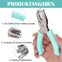 Locher für Bastelarbeiten, Mehrzweck-Lochkreis aus Edelstahl, mintgrünes, hochwertiges Material mit weichem Griff, leicht zu reinigen