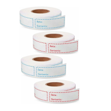 Removable Freezer Labels For Wide Application, Water Resistant Self-Adhesive Food Storage Stickers For Easy Clean Ballpoint Pen Writing, Container Lab