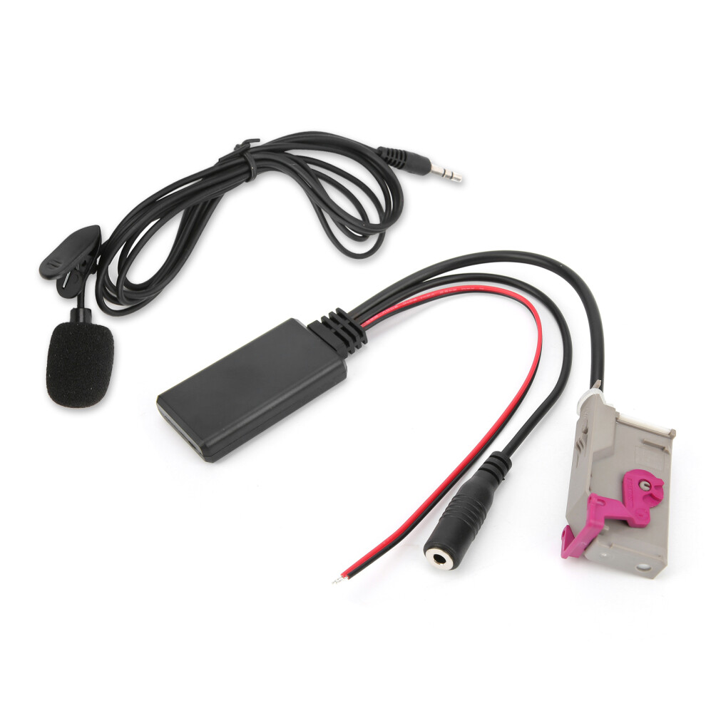 Car Audio Bluetooth Adapter, Backward Compatible Handsfree Microphone Plug & Play Installation Bluetooth 5.0 Protocol Premium Abs Material Dsd Large 9139052818736
