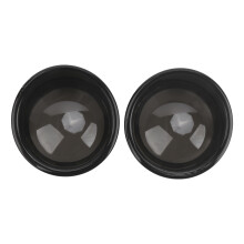 Blinkerabdeckung im Bullet-Visier-Stil, glänzend schwarze Einfassung mit Aufprallschutz, kratzfest, wasserdicht, für Motorradblinker mit