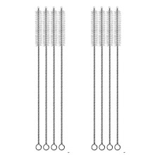 Ensemble de brosses de nettoyage longues pour usage multiple, nettoyeur de pailles en acier inoxydable de qualité alimentaire avec compatibilité