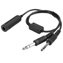 Adapter słuchawkowy Plug And Play umożliwia konwersję zestawu słuchawkowego helikoptera do podwójnej wtyczki Wtyczka lotnictwa ogólnego