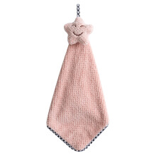 Serviette de bain en chenille microfibre blanche et grise, ultra-absorbante, polaire corail avec boucle de suspension pratique, décoration cuisine