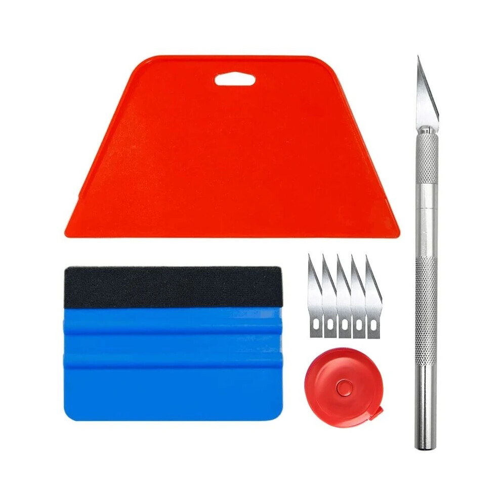 Complete Installation Tool Kit For Vinyl Wrap, Felt Edge Squeegee Enhances Efficiency And Bubble Removal In Wallpaper Application 9437117711177