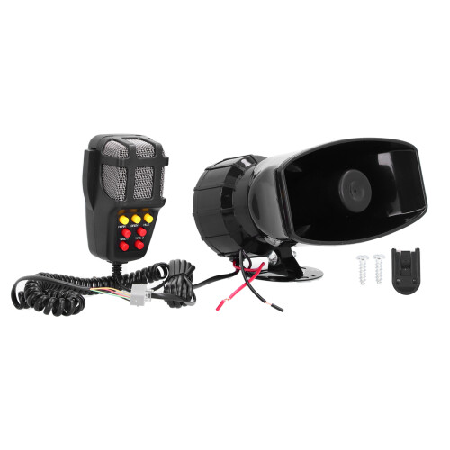 Système d'alerte sonore à volume élevé, puissant et clair, avec microphone PA 7 tonalités, commande mains libres, construction robuste, kit de