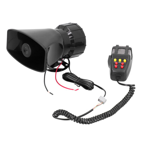 Système d'alerte sonore à volume élevé, puissant et clair, avec microphone PA 7 tonalités, commande mains libres, construction robuste, kit de 1