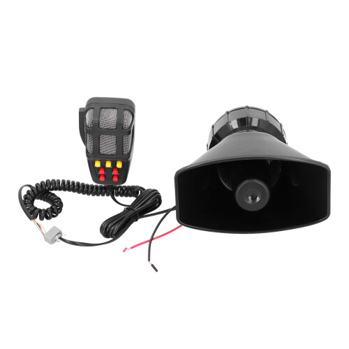 Système d'alerte sonore à volume élevé, puissant et clair, avec microphone PA 7 tonalités, commande mains libres, construction robuste, kit de 2