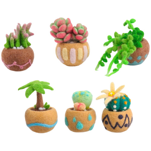 Animal Plant Needle Felting Starter Set Includes Wool And- 6