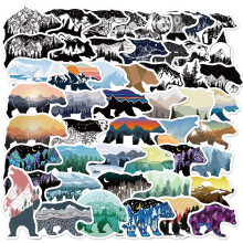 Adesivos de Aventura, Decoração Universal para os Aventureiros de Coração, Cola Impermeável que Não Deixa Marcas, Montanhas, Rios, Sol, Lua,