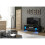 TV Unit 130cm Floe - Black with Gloss Doors and LED Lights 2