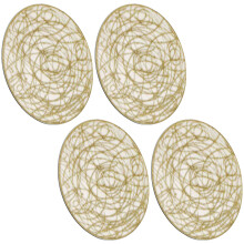 Decorative PVC Drink Coasters Gold Foils Finish Heat-gold