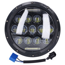 Faro a LED impermeabile per Jeep, omologato DOT IP67, proiettore LED con DRL, montaggio universale, resistente agli urti, lunga durata, installazione