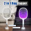 2σε1Bug Zapper, Επαναφορτιζόμενη ηλεκτρική μυγοχτυπήρα χειρός για φορητό μέγεθος, 3
