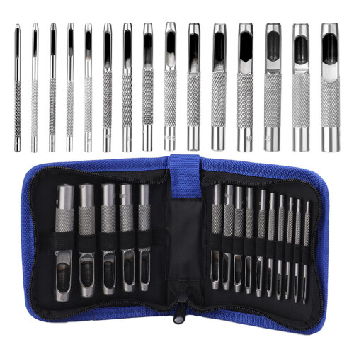 Hollow Leather Craft Punching Tool Heavy Duty Alloy Round-E.
