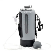 12L/3,17 Gallon shower water bag with foot pump and shower head – camp shower for camping