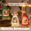 Plastic Snow Globes With Sparkling Christmas Tree Warm-White 6