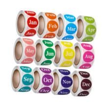 12x born Month Sticker 1' Paper Cards Inventory Month Stickers Posing Props 12 Months of The Year Labels Baby Milestone