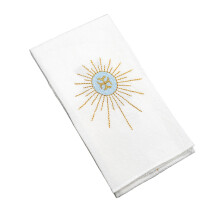 Colored Intricate Embroidery Cotton Linen-Eucharistic symbols