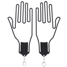 Golfs Gloves Hanger, 2 Pieces Golfs Glove Plastic Support Stretcher, Golfs Gloves Hanger Golfs Supply (Black)