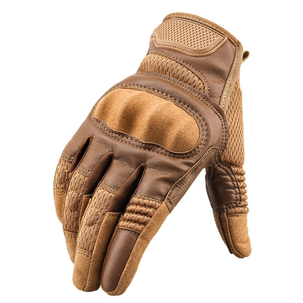 Climbing Gloves Leather Sports Gloves Nonslip Wearresistant Antifall Rock Climbing Touch Screen Riding Gloves 9189345729270