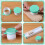 Plastic Circle Cake Cutter Mold with Tray for-Blue white 6