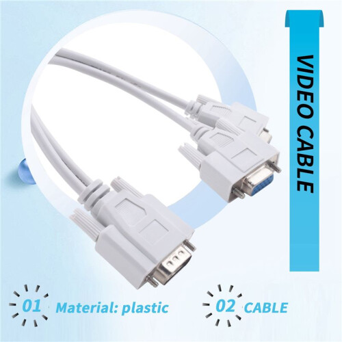 NEW 1 PC to 2 MONITORS SPLITTER CABLE FOR VGA VIDEO 2