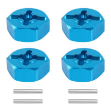 4 PeçAs Hexagonal Combinador Aro da Roda Hexagonal 7 Mm AtualizaçãO 12 Mm Adaptador de Metal para 1/18  A949 A959 A969 A979 K929 1/10 Pneus