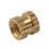 M2 x 3mm Brass Cylinder Knurled Threaded Round Insert Embedded Nuts 100pcs 6