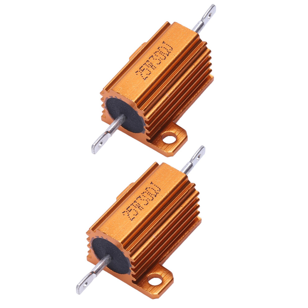 2 Pcs Aluminum Clad Wire Wound Resistors 25W 30 Ohm 5% 4713800770115