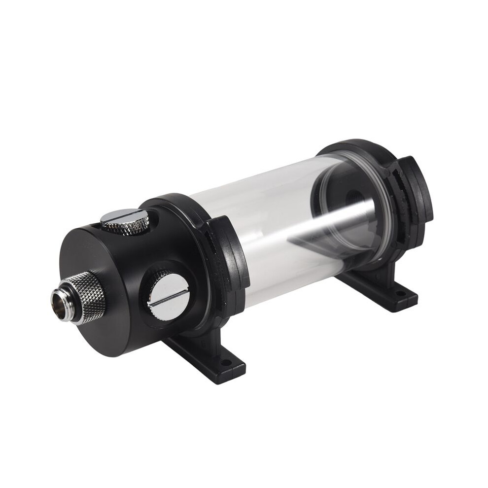 Acrylic Cylinder Reservoir Water Tank G1/4 50Mm X 140Mm For Pc Liquid Cooling Water Cooling Kit For Computer Cpu Black 4713187653360