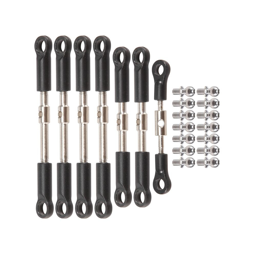 7Pcs Front Rear Tie Rod Servo Link Rod With Ball Head Screw For Wltoys 144001 144010 124017 124019 Rc Car Spare Parts 4711898455099