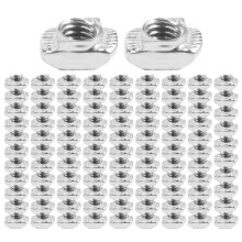 100 Stuks M5 Hamermoer Koolstofstaal Aluminium Connector T-Bevestiging Schuifmoer
