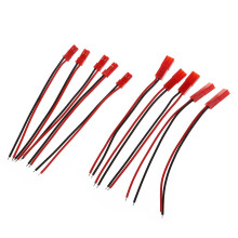 5 Pares 22AWG 100mm Cable con 2 Pines JST M F Clavija para Conexion del Motor de Bateria RC
